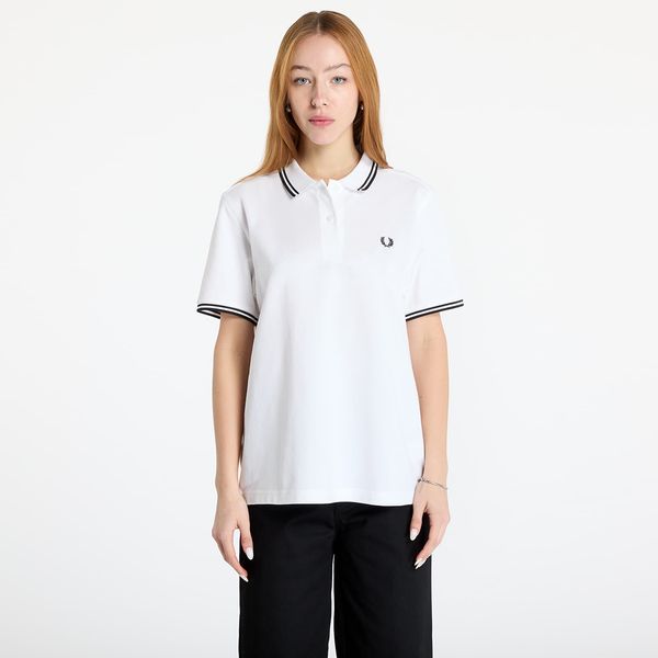 FRED PERRY Majica FRED PERRY Twin Tipped Polo Shirt White 44