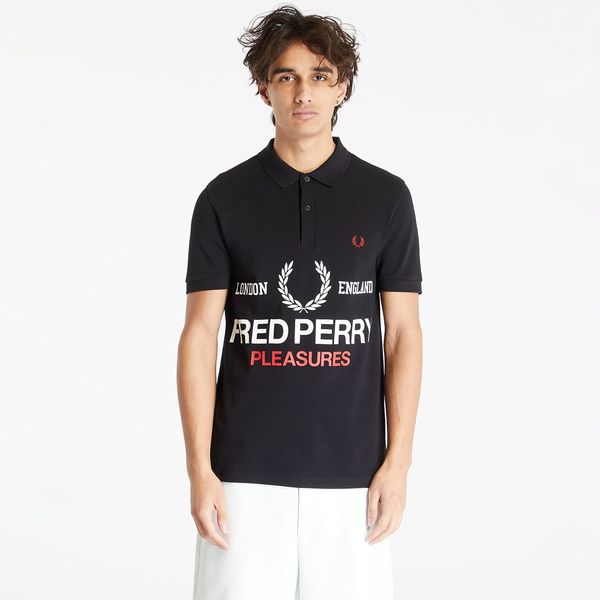 FRED PERRY Majica FRED PERRY x PLEASURES Logo Shirt Black XXL