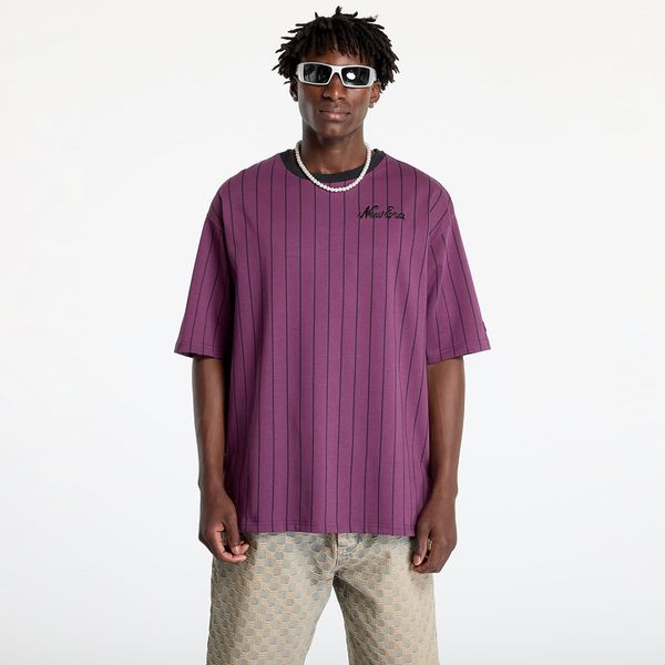 New Era Majica New Era Pinstripe Oversized Tee UNISEX Damson/ Black L