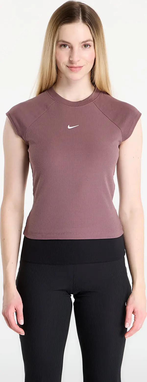 Nike Majica Nike Sportswear Chill Knit Women's Tight Short-Sleeve Ribbed Top Tattoo/ Sail M