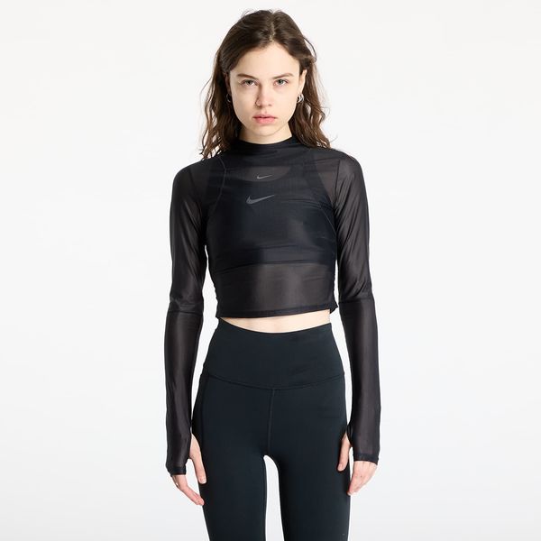 Nike Majica Nike Zenvy Women's Dri-FIT Long-Sleeve Sheer Top Black/ Pcg6C XS