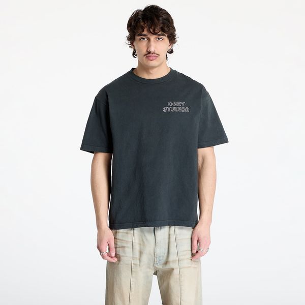 OBEY Clothing Majica OBEY Studios Outline T-Shirt Pigment True Vintage Black M