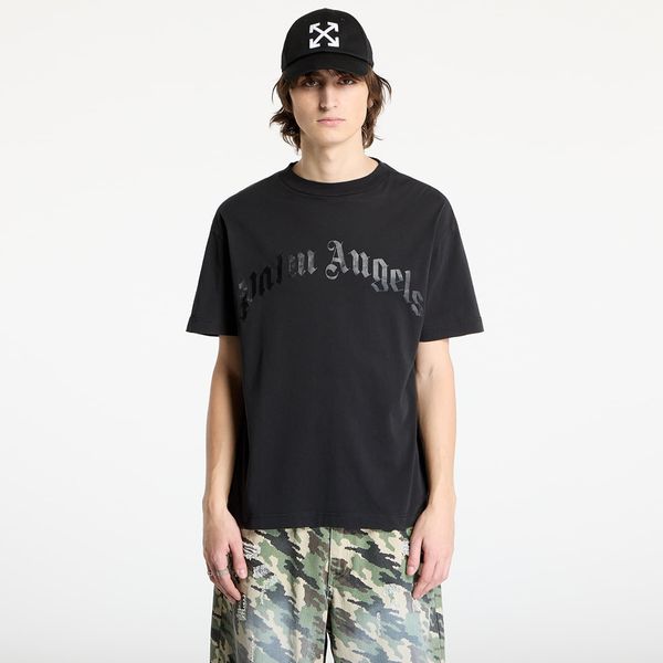 Palm Angels Majica Palm Angels Curved Logo Tee Black/ Black L