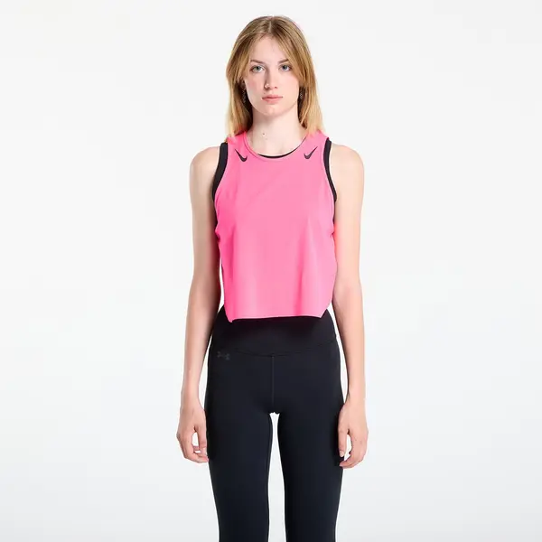 Nike Majica s tankom Nike AeroSwift Women's Dri-FIT ADV Cropped Running Tank Top Hyper Pink/ Black L