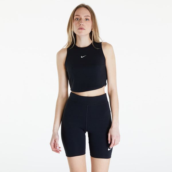 Nike Majica s tankom Nike Sportswear Essentials Women's Ribbed Cropped Tank Black/ Sail XL