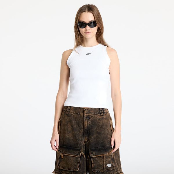 Off-White Majica s tankom Off-White Off Stamp Rib Round Tank Top White/ Black S