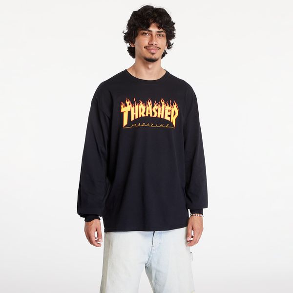 Thrasher Majica Thrasher Flame Logo Long Sleeve T-Shirt Black S