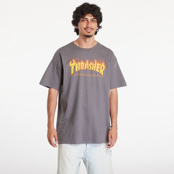 Thrasher Majica Thrasher Flame Logo T-Shirt Charcoal Gray L