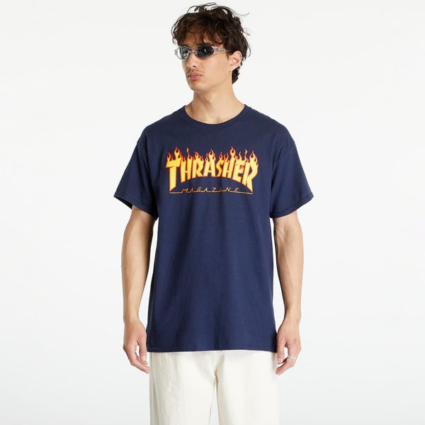 Thrasher Majica Thrasher Flame Logo T-Shirt Navy Blue M