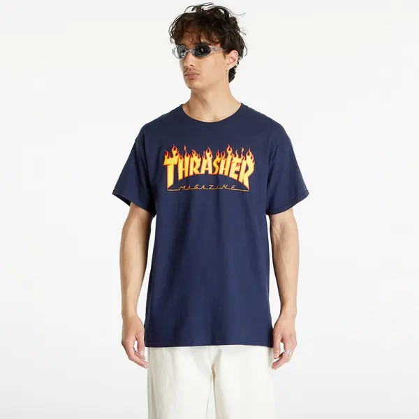 Thrasher Majica Thrasher Flame Logo T-Shirt Navy Blue XL