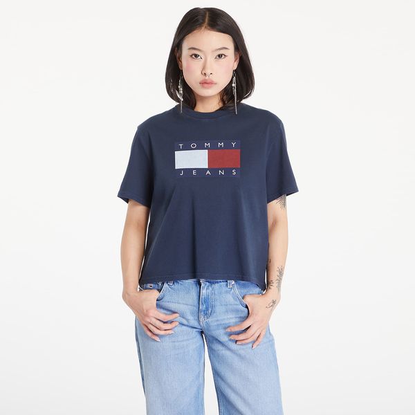 Tommy Hilfiger Majica Tommy Jeans Flag Badge Boxy Fit T-Shirt Dark Night Navy S
