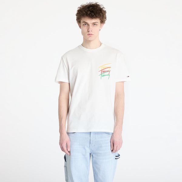 Tommy Hilfiger Majica Tommy Jeans Regular Twisted Sign Tee White S