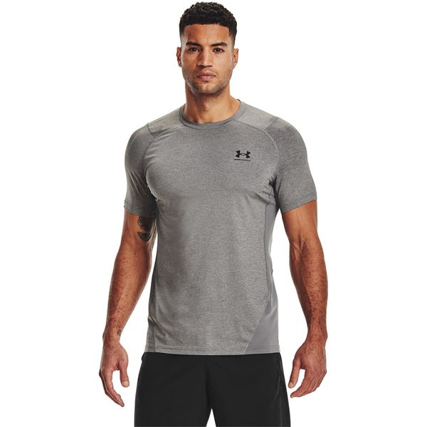 Under Armour Majica Under Armour Hg Armour Fitted SS Tee Carbon Heather/ Black XS