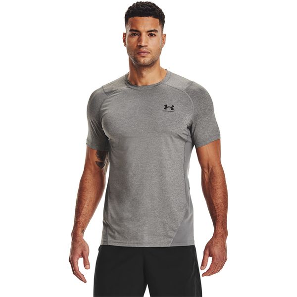 Under Armour Majica Under Armour Hg Armour Fitted SS Tee Carbon Heather/ Black XXL