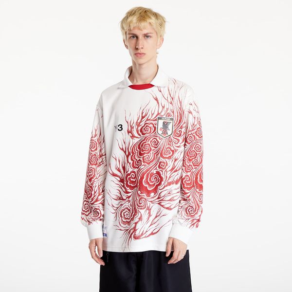 Y-3 Majica Y-3 JFA Long Sleeve Tee Core White/ Team Power Red L