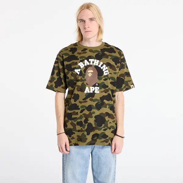 A BATHING APE Majice A BATHING APE 1St Camo College Tee UNISEX Green XL