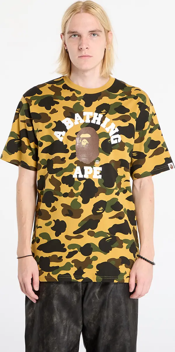 A BATHING APE Majice A BATHING APE 1St Camo College Tee UNISEX Yellow XL
