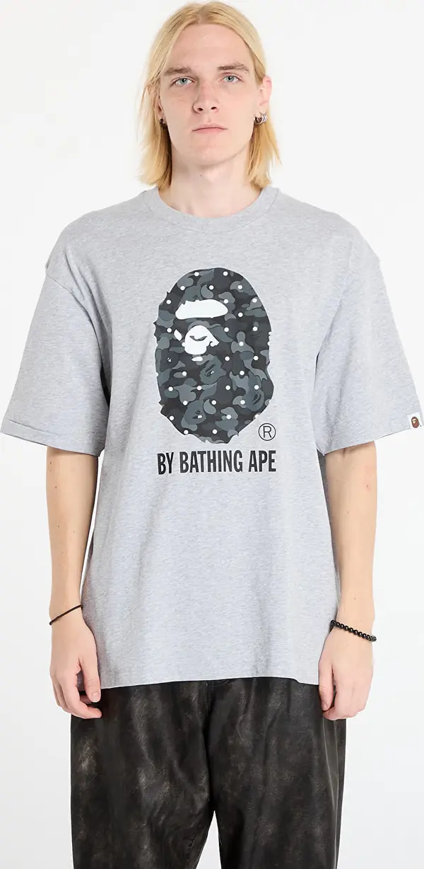 A BATHING APE Majice A BATHING APE Abc Dot Camo By Bathing Ape Relaxed Fit Tee Gray XL