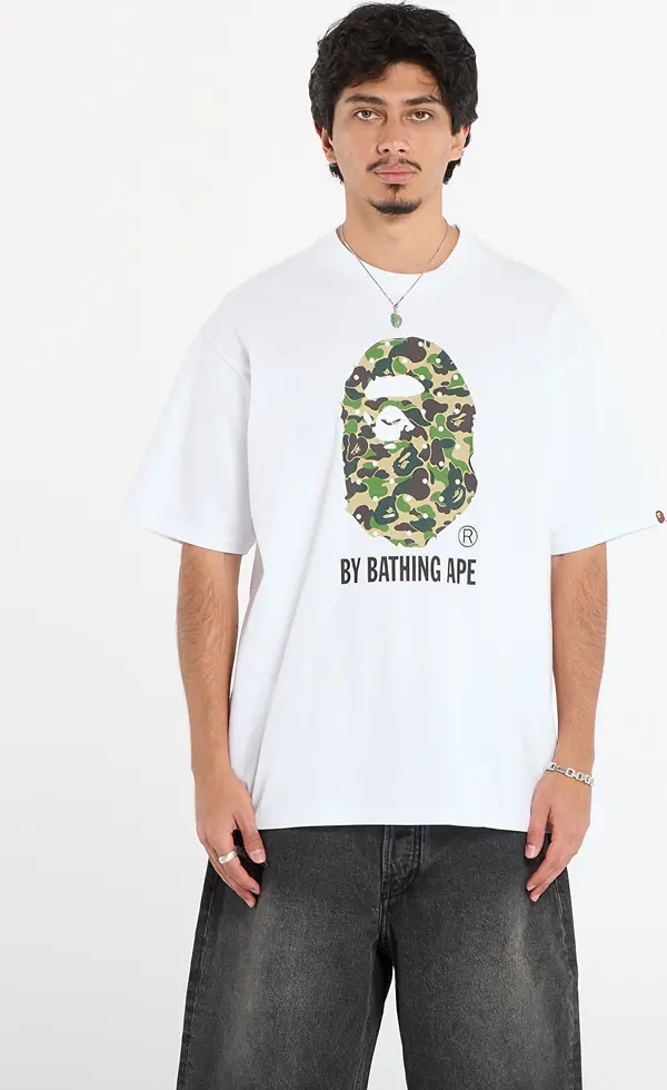 A BATHING APE Majice A BATHING APE Abc Dot Camo By Bathing Ape Relaxed Fit Tee White XL