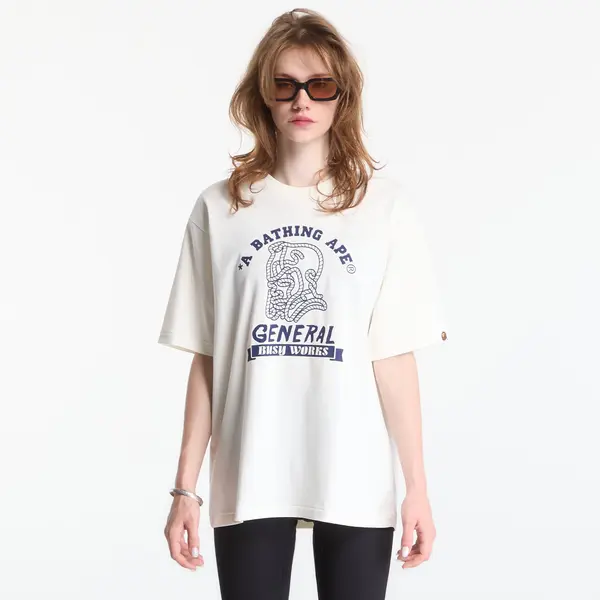 A BATHING APE Majice A Bathing Ape Ape General College Relaxed Fit Tee UNISEX Ivory M