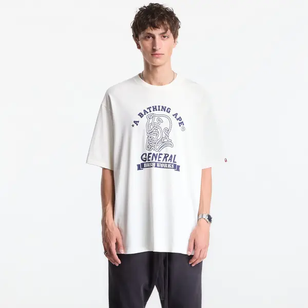 A BATHING APE Majice A Bathing Ape Ape General College Relaxed Fit Tee UNISEX Ivory S