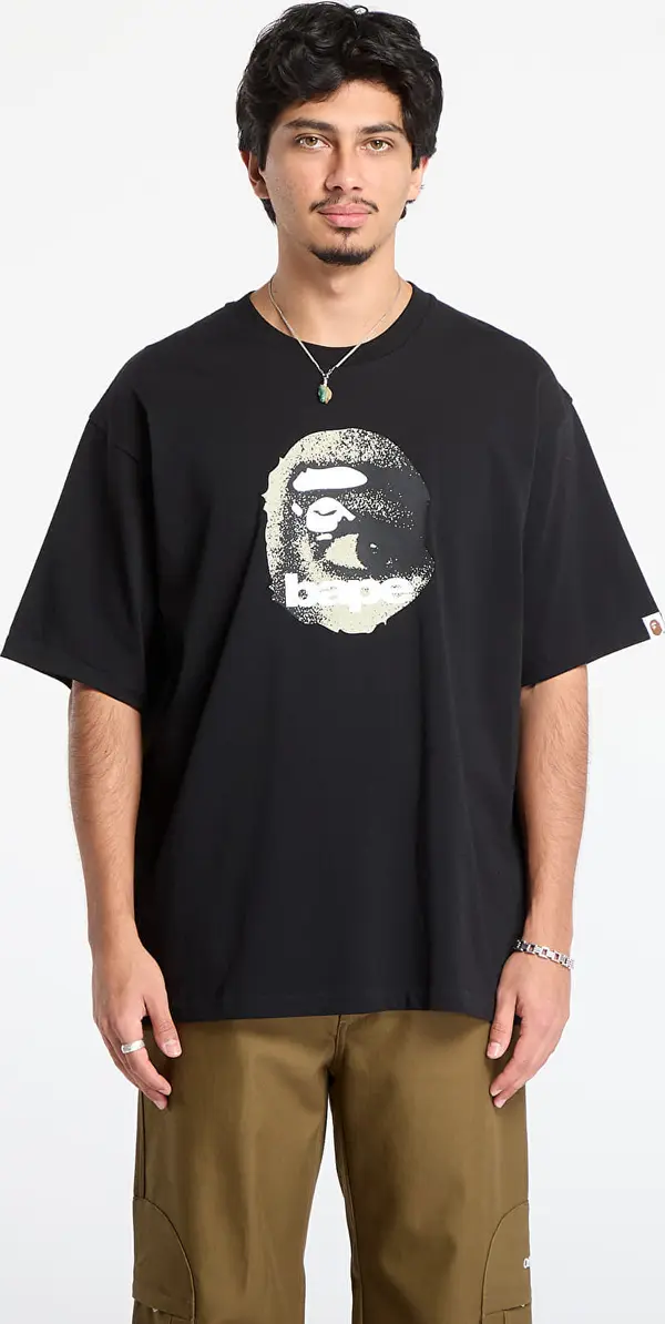 A BATHING APE Majice A BATHING APE Ape Head Relaxed Fit Tee Black S