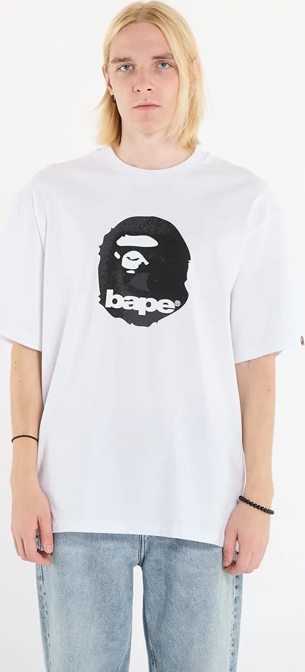 A BATHING APE Majice A BATHING APE Ape Head Relaxed Fit Tee White XXL