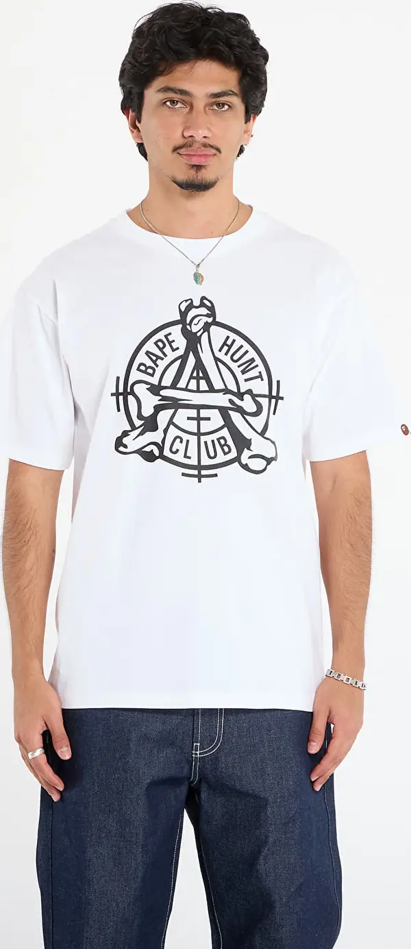A BATHING APE Majice A BATHING APE Bape Hunt Club Tee White S