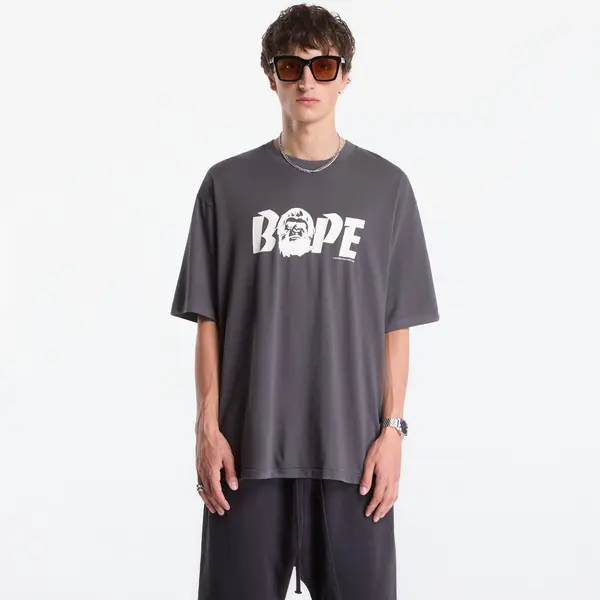A BATHING APE Majice A Bathing Ape Bape Logo Relaxed Fit Tee UNISEX Charcoal L