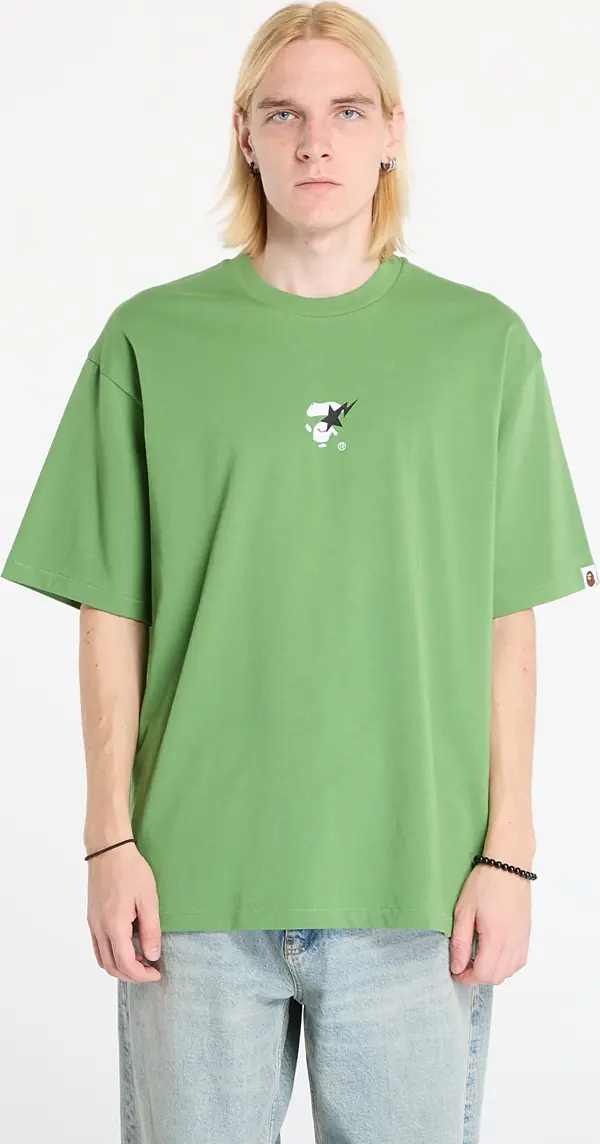 A BATHING APE Majice A BATHING APE Bape Sta Ape Face Relaxed Fit Tee Green XL