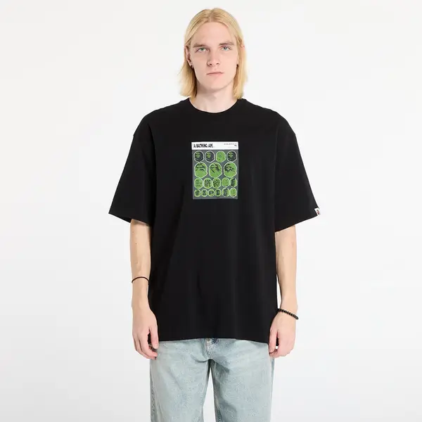 A BATHING APE Majice A BATHING APE Bape Sticker Graphic Relaxed Fit Tee Black S