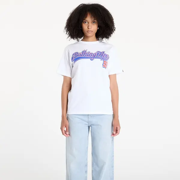 A BATHING APE Majice A BATHING APE Baseball Logo Tee UNISEX White/ Blue XL