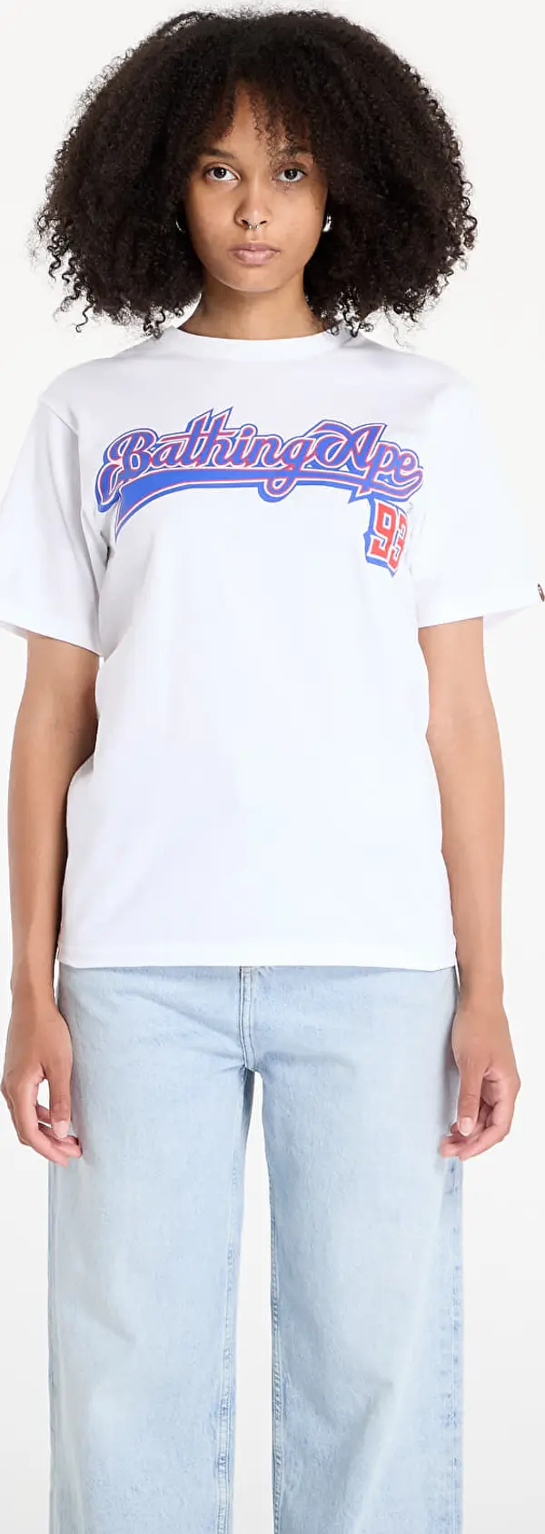 A BATHING APE Majice A BATHING APE Baseball Logo Tee UNISEX White/ Blue XL