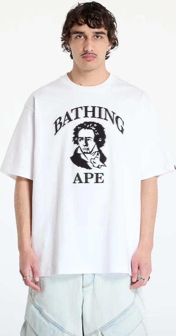 A BATHING APE Majice A BATHING APE Beethoven Graphic Relaxed Fit Tee White L