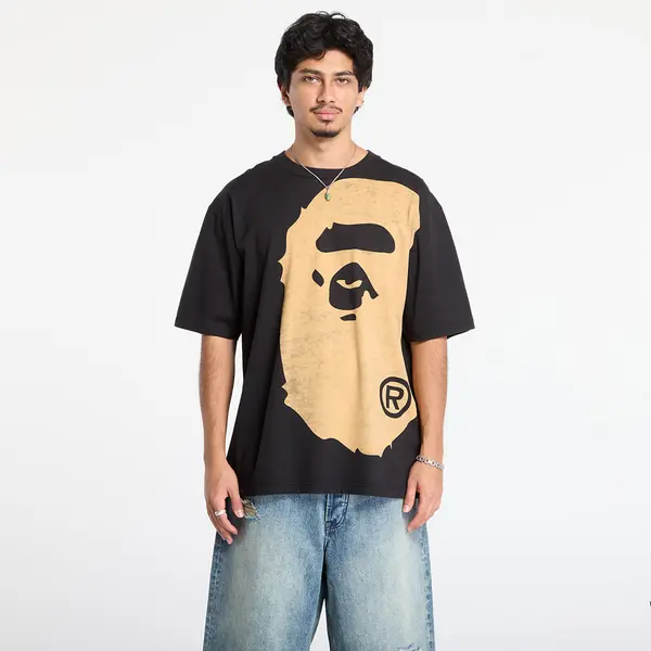 A BATHING APE Majice A BATHING APE Bleached Big Ape Head Relaxed Fit Tee Black L