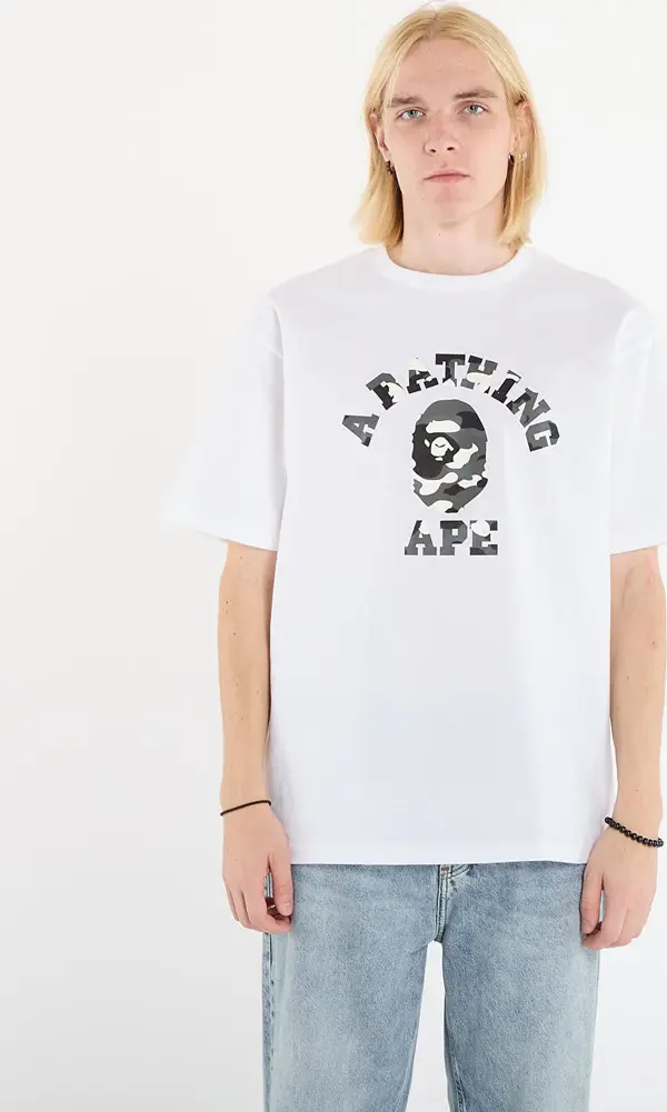 A BATHING APE Majice A BATHING APE City Camo College Tee UNISEX White XL