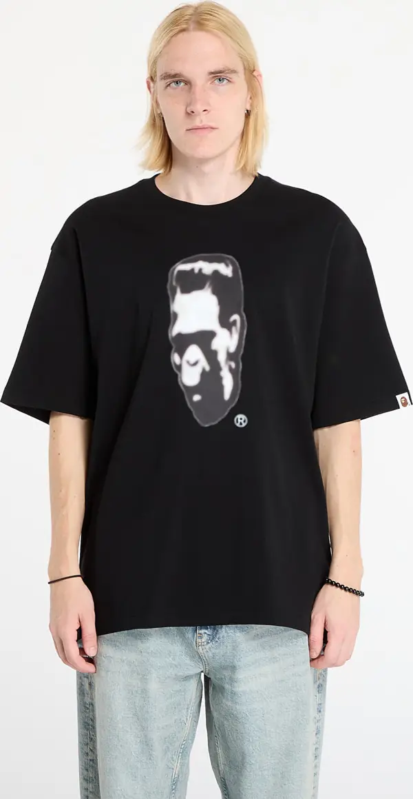 A BATHING APE Majice A BATHING APE City Camo Frankenstein Relaxed Fit Tee Black S