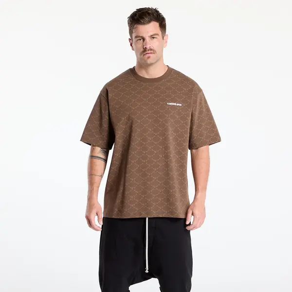 A BATHING APE Majice A BATHING APE College Monogram Logo Relaxed Fit Tee UNISEX Brown M