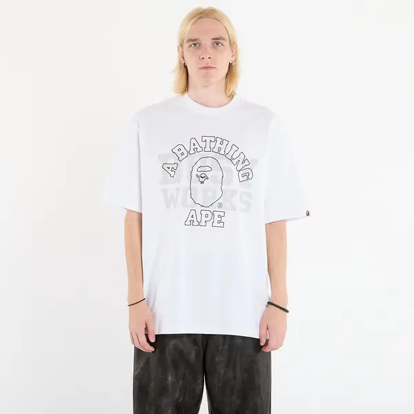 A BATHING APE Majice A BATHING APE College Relaxed Fit Tee 1 White S