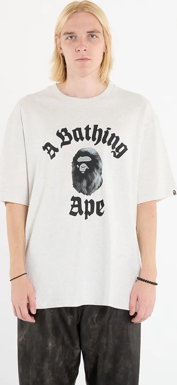 A BATHING APE Majice A BATHING APE College Relaxed Fit Tee 2 Gray XL