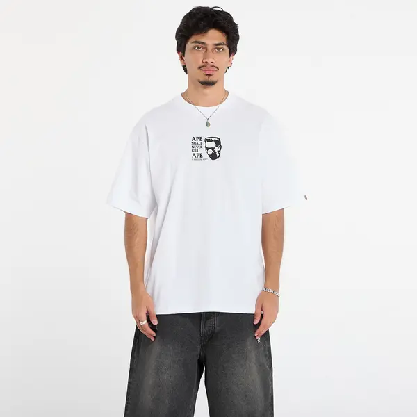 A BATHING APE Majice A BATHING APE Frankenstein Bape Logo Relaxed Fit Tee White XXL