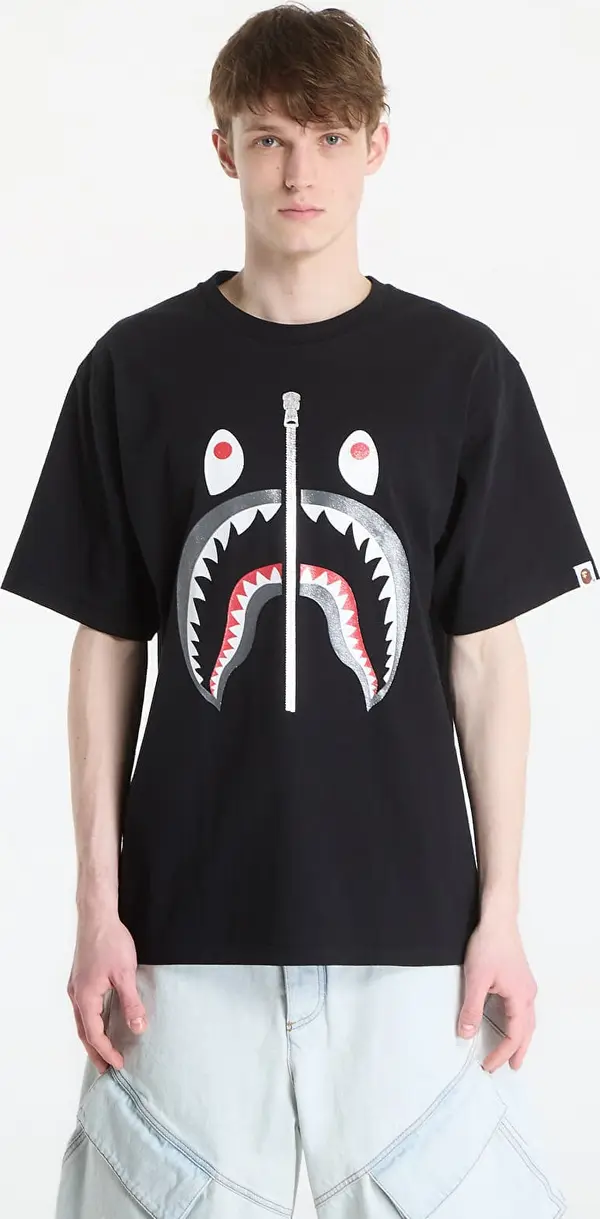 A BATHING APE Majice A BATHING APE Glitter Shark Tee UNISEX Black XL