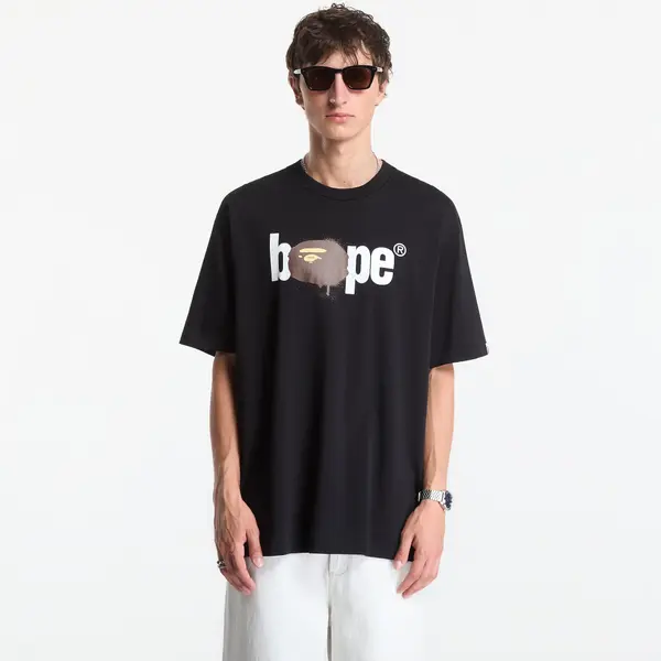 A BATHING APE Majice A Bathing Ape Graffiti Bape Logo Relaxed Fit Tee UNISEX Black S