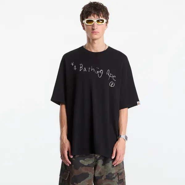 A BATHING APE Majice A Bathing Ape Hand Draw A Bathing Ape Relaxed Fit Tee UNISEX Black XL