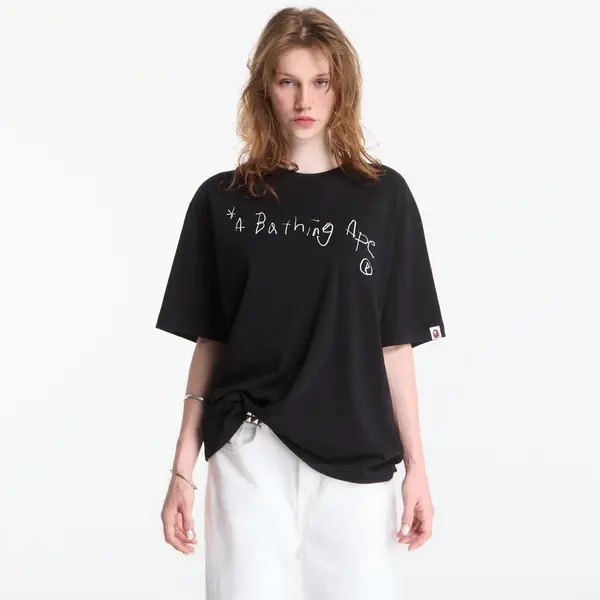 A BATHING APE Majice A Bathing Ape Hand Draw A Bathing Ape Relaxed Fit Tee UNISEX Black XXL