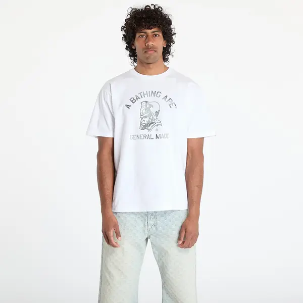 A BATHING APE Majice A BATHING APE High Tone Bleach General Made Tee UNISEX White L