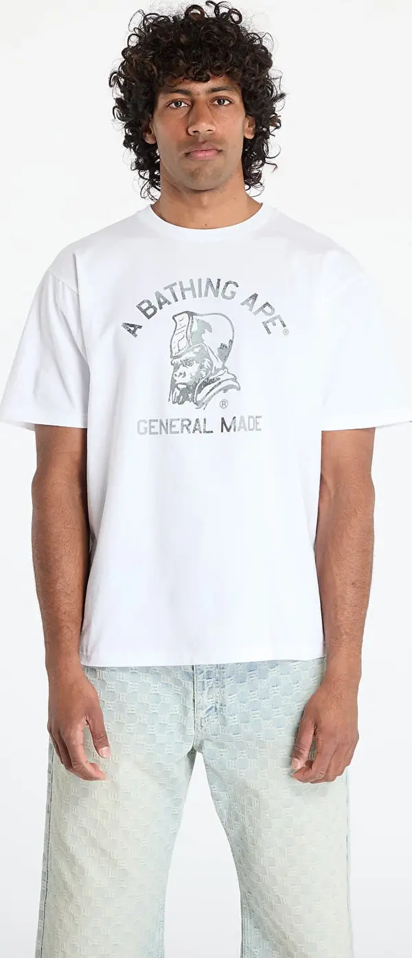 A BATHING APE Majice A BATHING APE High Tone Bleach General Made Tee UNISEX White XXL