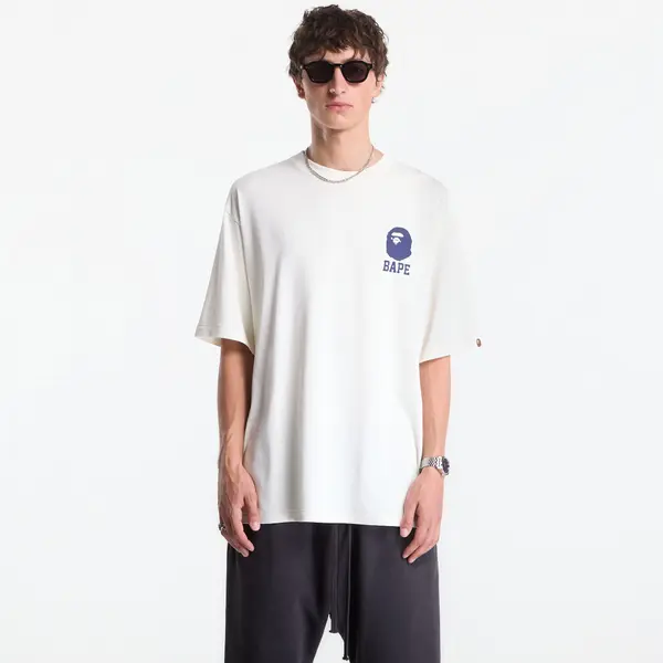 A BATHING APE Majice A Bathing Ape Lukewarm Water Logo Relaxed Fit Tee UNISEX Ivory S