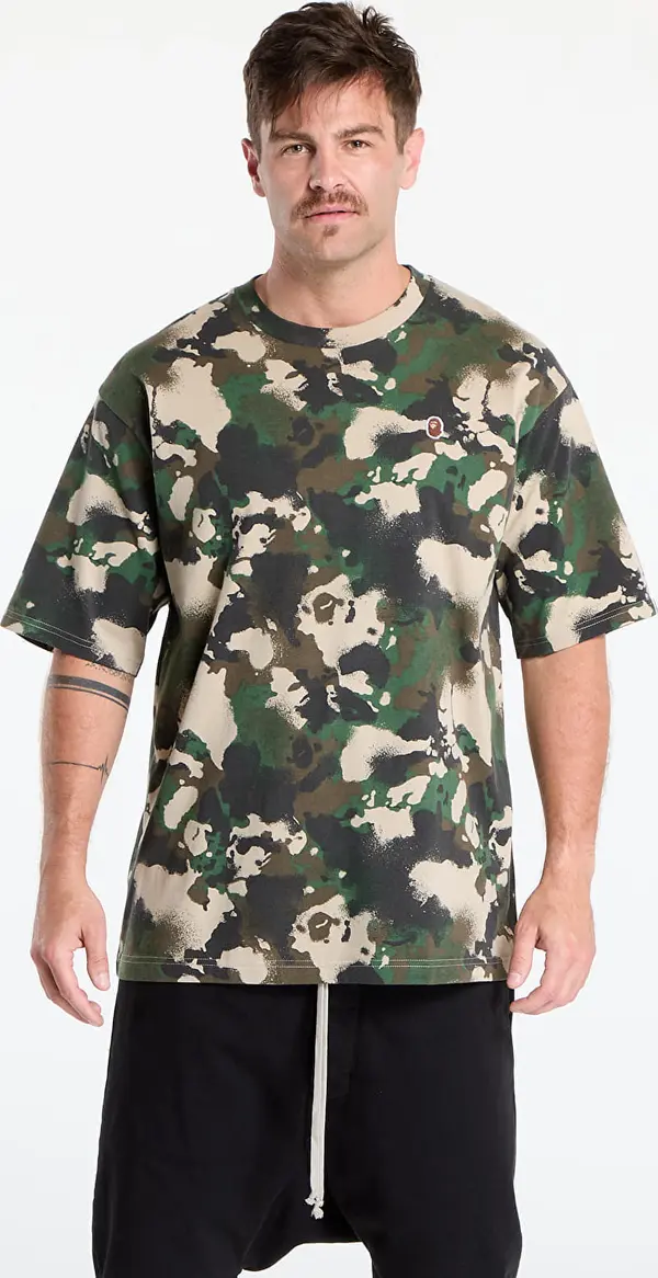 A BATHING APE Majice A BATHING APE Map Camo Ape Head One Point Tee UNISEX Green M