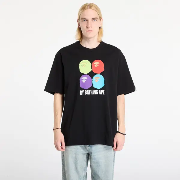 A BATHING APE Majice A BATHING APE Multi Ape Head By Bathing Ape Relaxed Fit Tee Black XL